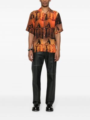 Košile s potiskem s abstraktním vzorem Misbhv oranžová