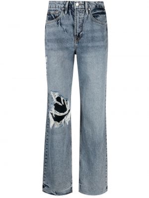 Nødlidende høy midje jeans Good American blå