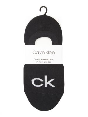 Носки с вышивкой Calvin Klein черные