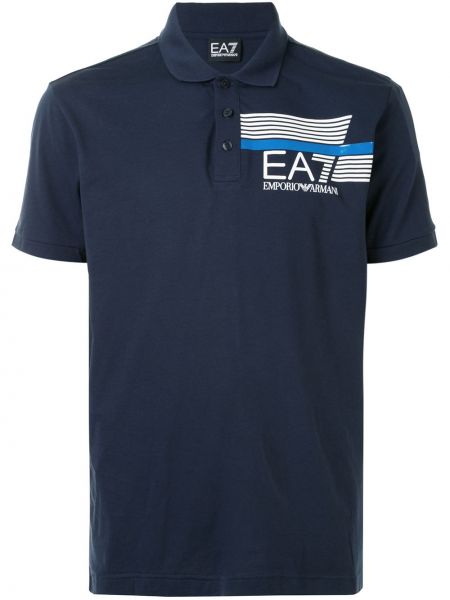 Poloskjorte Ea7 Emporio Armani blå