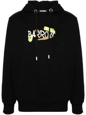 Bluza z kapturem bawełniana z nadrukiem Barrow czarna