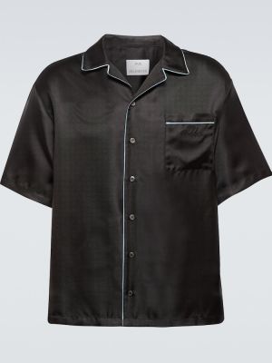 Копринена риза Due Diligence черно
