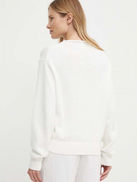 Pamut pulóver Polo Ralph Lauren fehér
