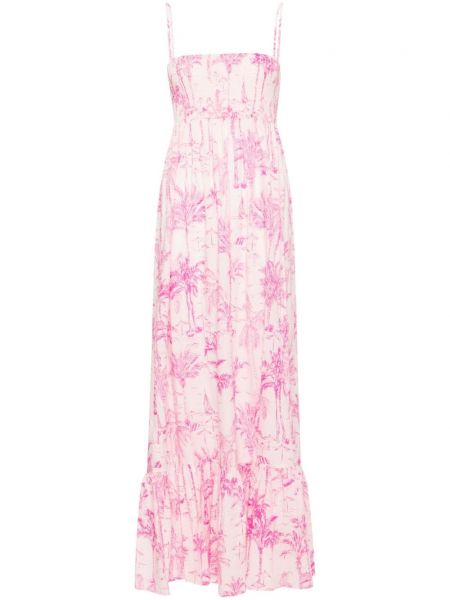 Φόρεμα με τιράντες με σχέδιο Mc2 Saint Barth ροζ