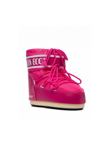 Botas de agua de nailon Moon Boot rosa