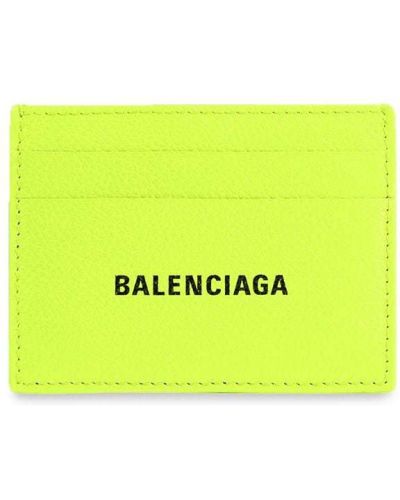 Peňaženka s potlačou Balenciaga žltá