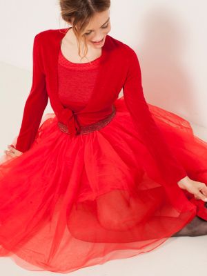Tylové sukně Camaieu červené