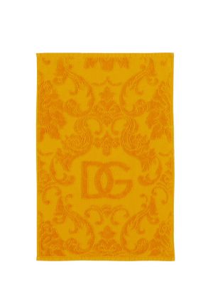 Albornoz de algodón Dolce & Gabbana amarillo