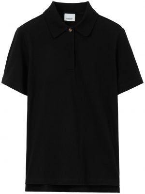 T-shirt mit geknöpfter aus baumwoll Burberry schwarz