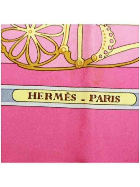 Bufanda Hermès Vintage rosa