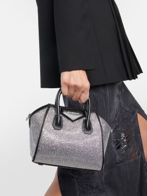 Bolsa de hombro de cristal Givenchy negro