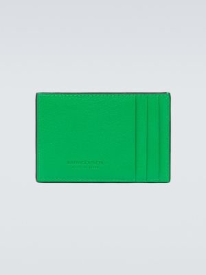 Usnjena denarnica Bottega Veneta zelena