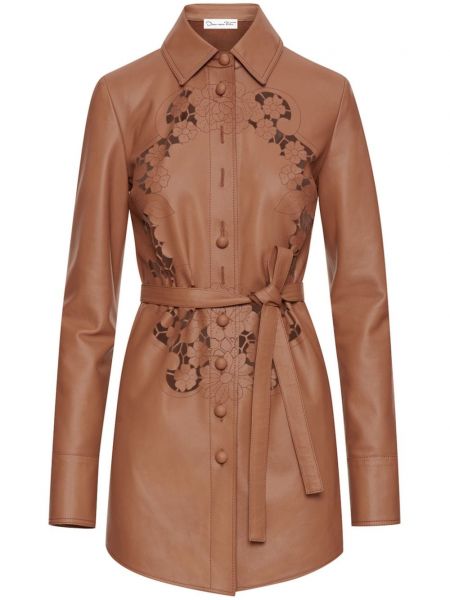 Robe avec ceinture Oscar De La Renta marron