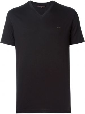 T-shirt mit v-ausschnitt Michael Kors schwarz