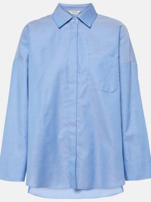 Camisa de algodón 's Max Mara azul