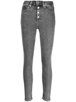 Jeans skinny a vita alta Calvin Klein Jeans grigio