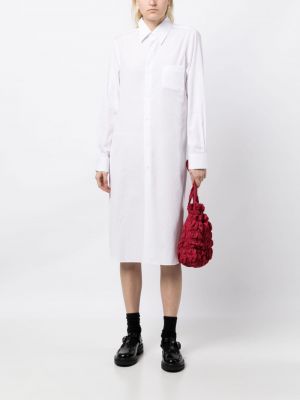 Oversized bavlněné šaty Comme Des Garçons bílé
