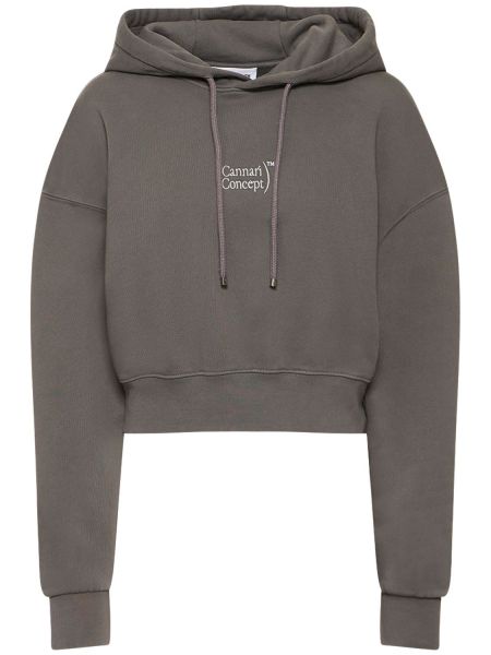 Sudadera con capucha de algodón Cannari Concept gris