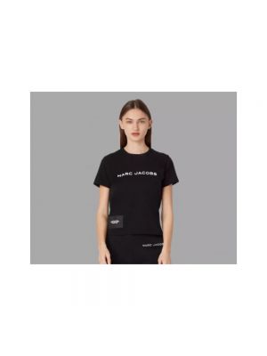 Koszulka z krótkim rękawem z okrągłym dekoltem Marc Jacobs czarna