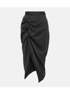 Ριγέ βαμβακερή μάλλινη midi φούστα Vivienne Westwood