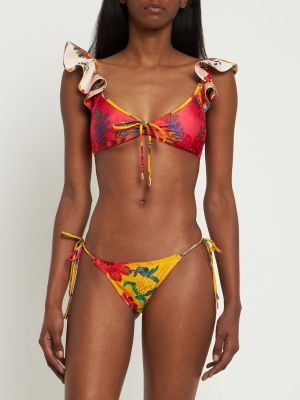 Bikini s cvetličnim vzorcem z volani Zimmermann