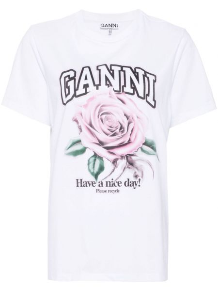 T-shirt Ganni hvid