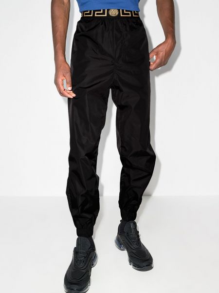 Pantalones de chándal ajustados Versace negro