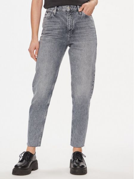 Boyfriend tipo džinsai Calvin Klein Jeans pilka