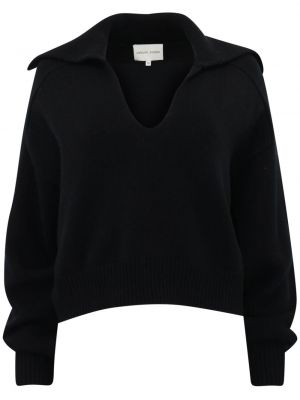 Volneni pulover Loulou Studio črna
