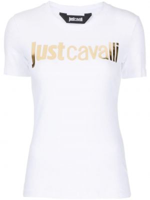 T-shirt brodé Just Cavalli blanc