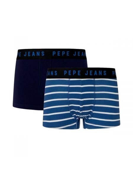 Prugaste bokserice Pepe Jeans plava