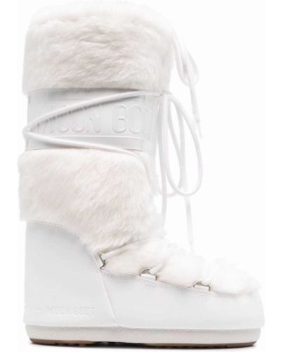 Botas de nieve de pelo Moon Boot blanco