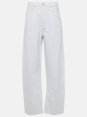 Kõrge vöökohaga teksapüksid Frame valge
