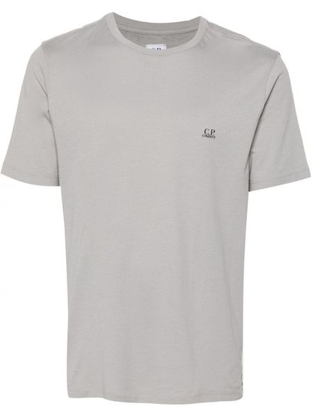 Bavlněné tričko s potiskem C.p. Company šedé