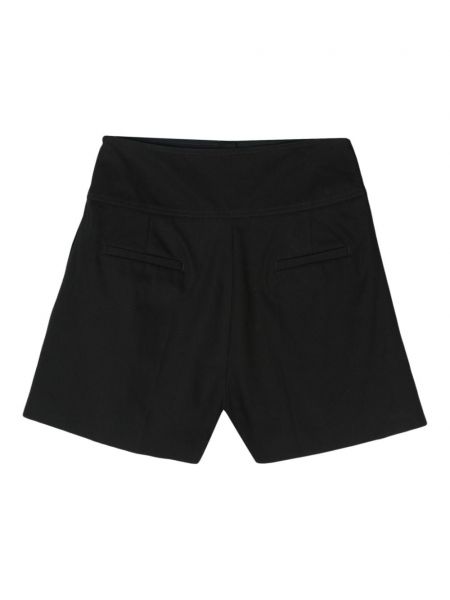 Shorts en coton plissées Jil Sander noir