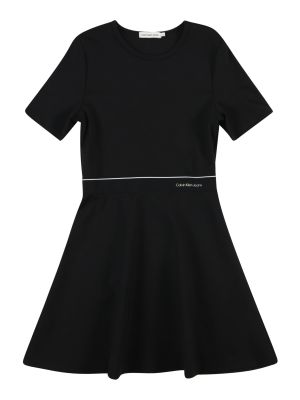 Džinsa auduma kleita Calvin Klein Jeans melns