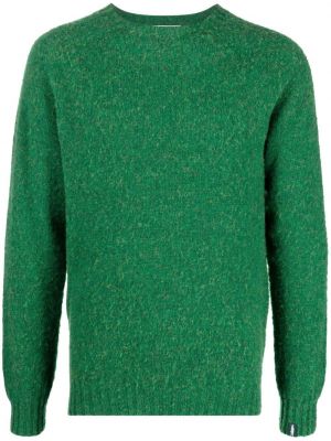 Vilnas džemperis ar apaļu kakla izgriezumu Mackintosh zaļš
