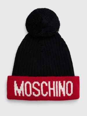 Вълнена шапка Moschino червено
