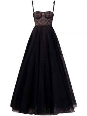 Вечерна рокля с дантела Giambattista Valli черно