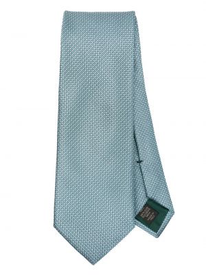 Копринена вратовръзка Brioni зелено