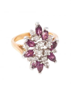 Kristallidega lilleline sõrmus Susan Caplan Vintage