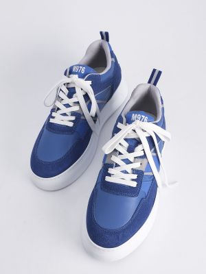 Sneakers με κορδόνια με δαντέλα Marjin μπλε