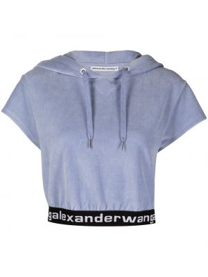 Velur kort genser Alexander Wang blå