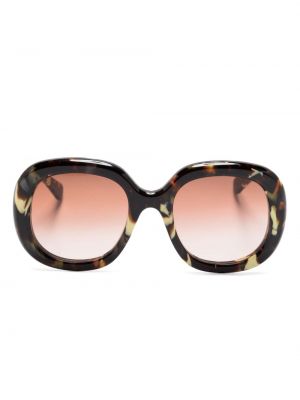 Oversize слънчеви очила с градиентным принтом Chloé Eyewear кафяво