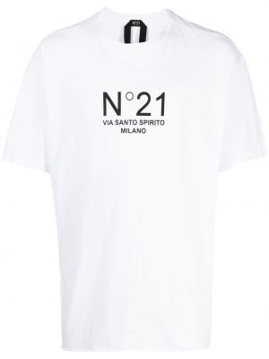 Тениска с принт с кръгло деколте N°21