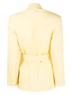 Lininis švarkas Forte Dei Marmi Couture geltona