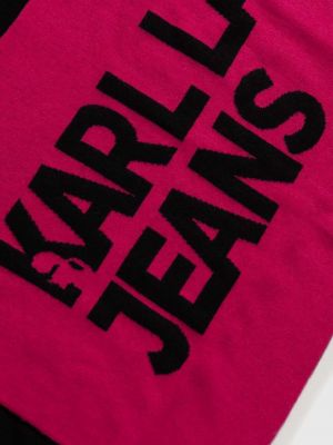 Szal Karl Lagerfeld Jeans różowa