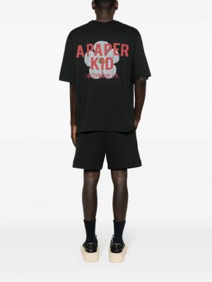 Koszulka bawełniana z nadrukiem A Paper Kid czarna
