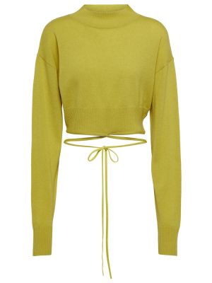 Sweter wełniany z kaszmiru Christopher Esber żółty