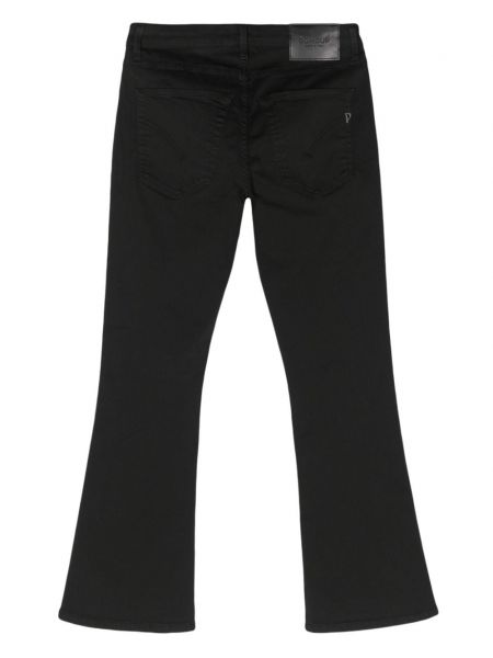 Bavlněné zvonové džíny Dondup černé